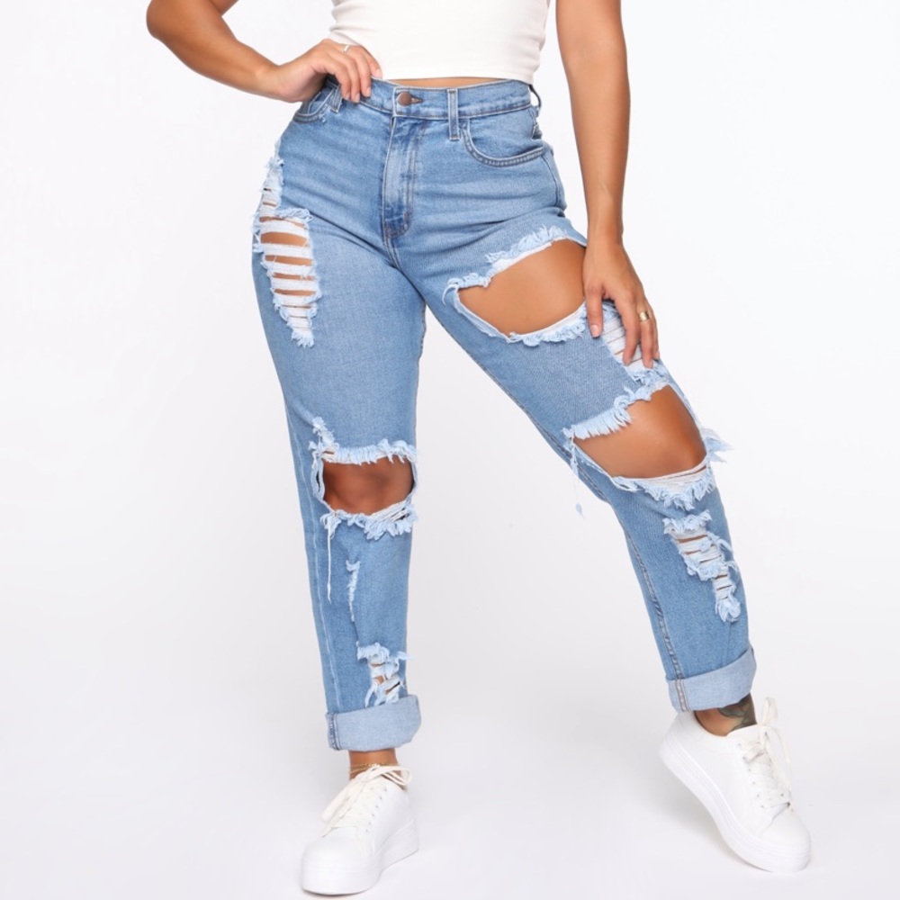 Light wash jeans